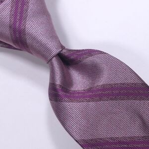 BAR III Men’s Slim Necktie – Purple / Lilac – Diagonal Striped Pattern – NWT